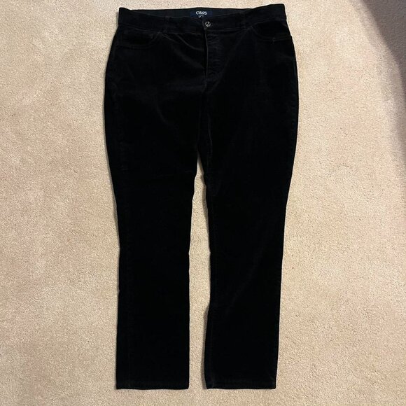 Chaps black corduroy/velvet pants - Picture 1 of 3